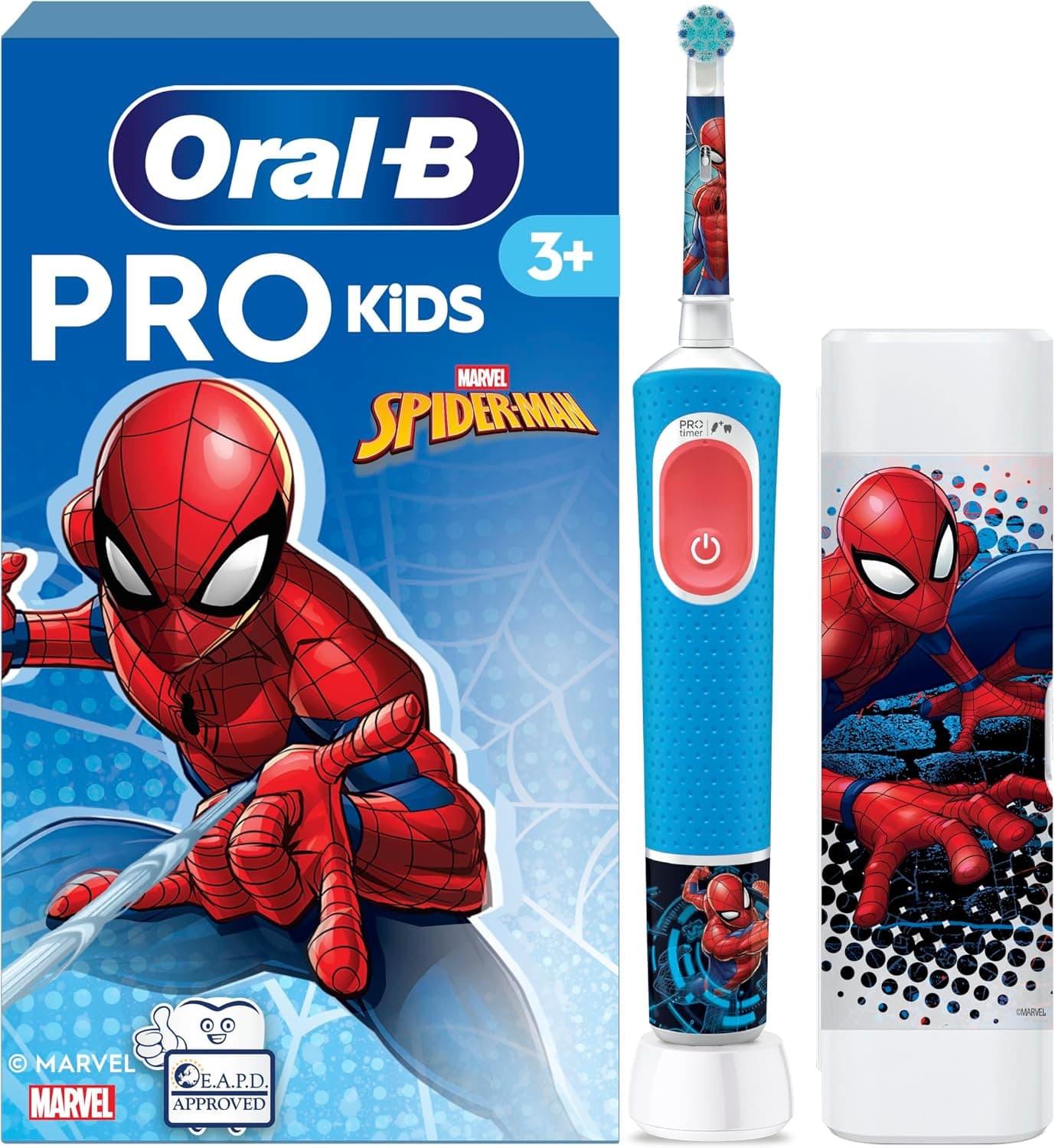 Oral-B Pro Kids 3+ Spiderman Electric Toothbrush - Blue/Red product image