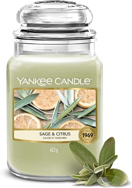 Yankee Candle Scented Candle | Sage & Citrus Large Jar | Long Burning Candles: up to 150 Hours… product image