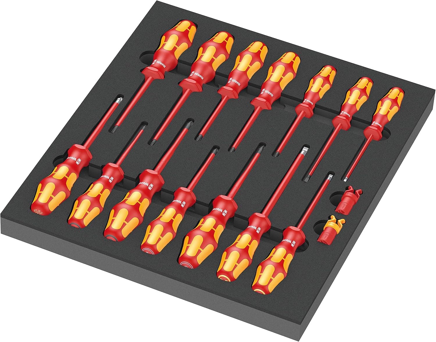 Wera 05150102001 Foam Insert 9711, Screwdriver Set VDE 1, 16 Pieces product image