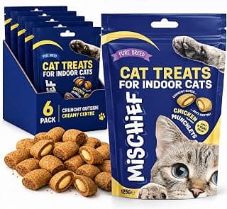 Mischief 750g Cat Treats for Indoor Cats Chicken Flavour Crunchy Cat Snacks | Healthy Cat… product image