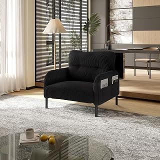 Betulabulo Comfy Corduroy Armchair, Modern Upholstered Reading Chair for Adults, Accent Chair… product image
