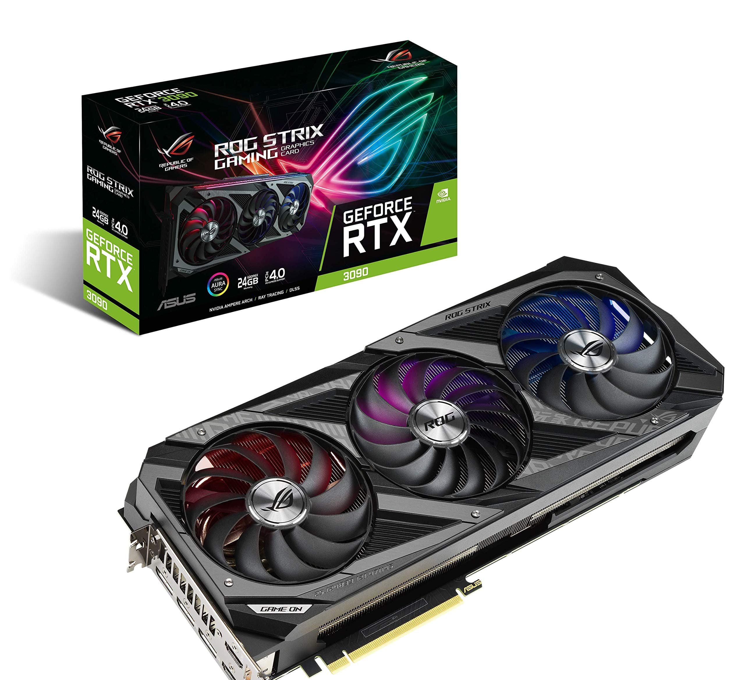 ASUS ROG Strix NVIDIA GeForce RTX 3090 Carte Graphique de Jeu PCIe 4.0, 24 Go GDDR6X, HDMI… product image