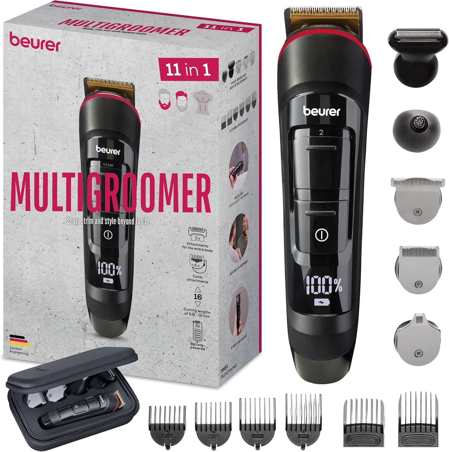 Beurer MN9X Multigroomer, zum Trimmen & Rasieren am ganzen Körper, mit Akku product image