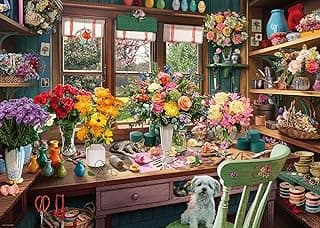 My Haven No.13 – The Flower Arranger’s Shed 1000 Piece Adult Jigsaw Puzzle by Artist Steve Reed product image