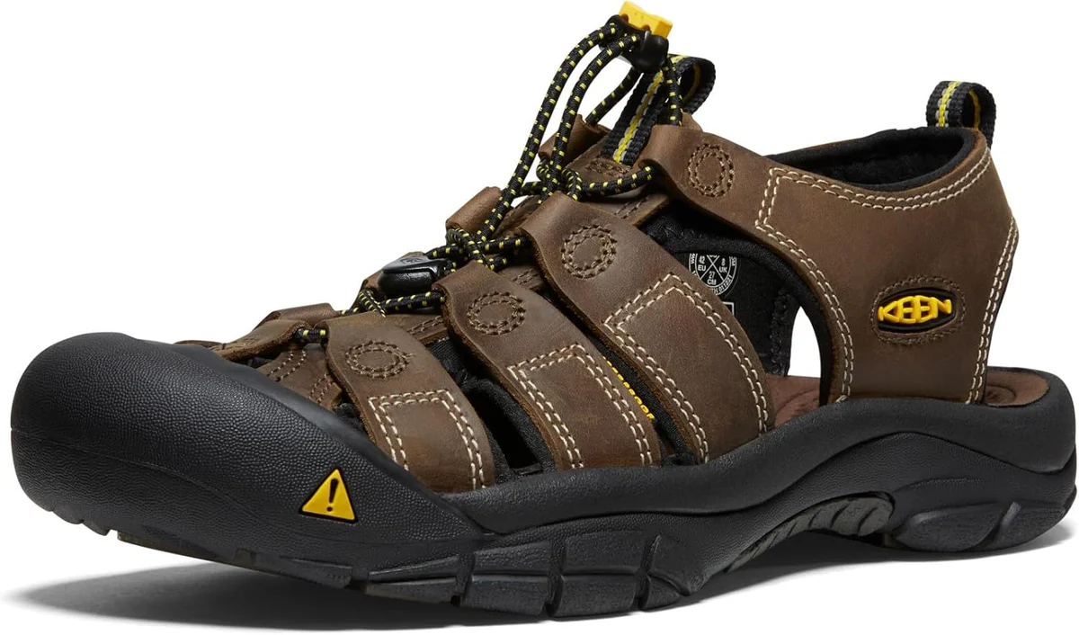 KEEN Men's Newport Closed Toe Comfortable Durable Leather Water Sandals, Bison, 9 product image on Haggl