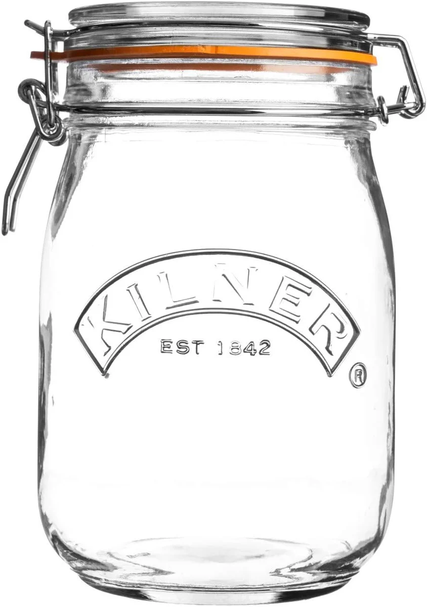 Kilner Clip Top Jar 1 Litre (1000ml) Airtight Glass Storage Jar for Preserving Fruits… product image on Haggl