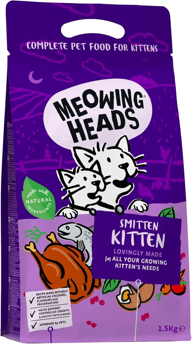 Meowing Heads Complete Dry Cat Food 1.5kg - Smitten Kitten - Vet Approved product image on Haggl