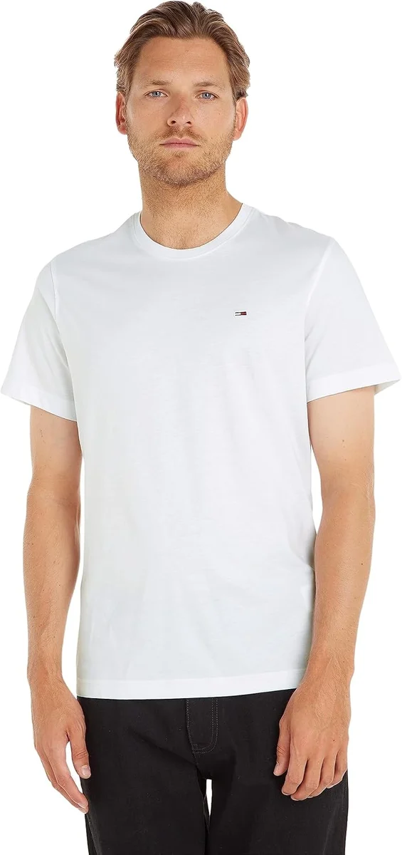 Tommy Jeans Herren T-Shirt Kurzarm TJM Original Slim Fit, Weiß (Classic White), S product image on Haggl