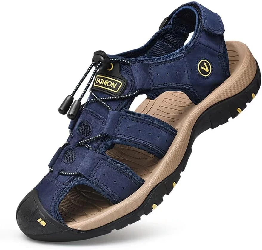 ZYLDK Sports Outdoor Sandals Summer Men's Beach Shoes Closed-Toe Shoes Leather Casual Trekking… product image on Haggl