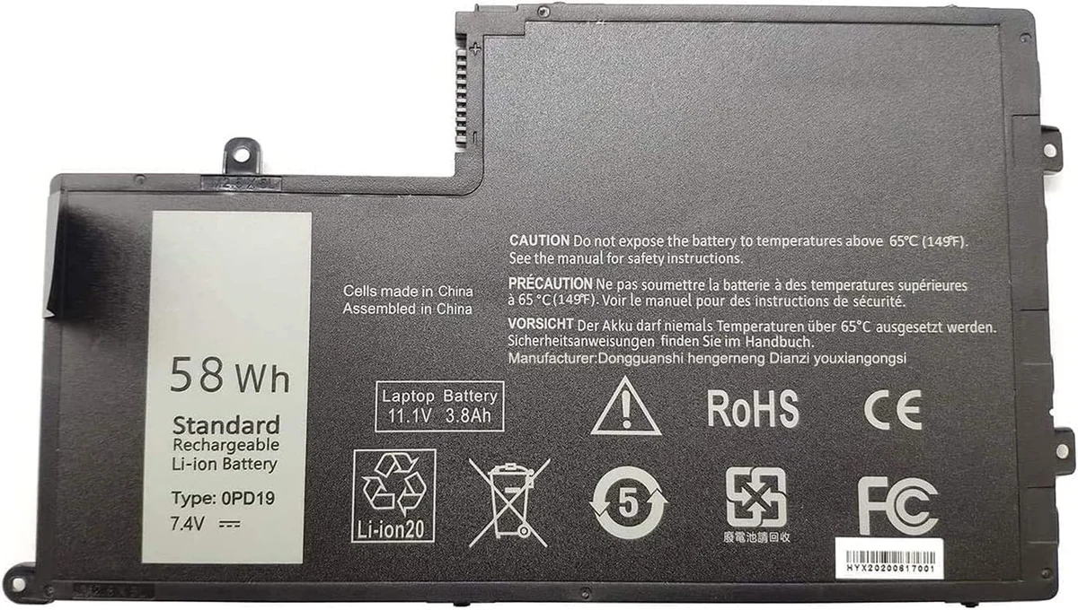 0PD19 TRHFF 0R0JM6 01V2F Laptop Batterie Ersatz für Dell Inspiron 14 5442 14 5443 14 5445 14… product image on Haggl