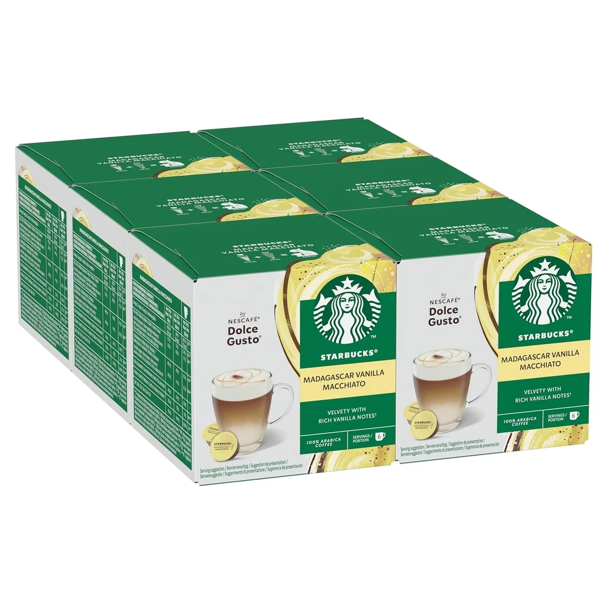 STARBUCKS Madagascar Vanilla Macchiato Coffee Pods by NESCAFÉ Dolce Gusto, 72 Flavoured Coffee… product image on Haggl