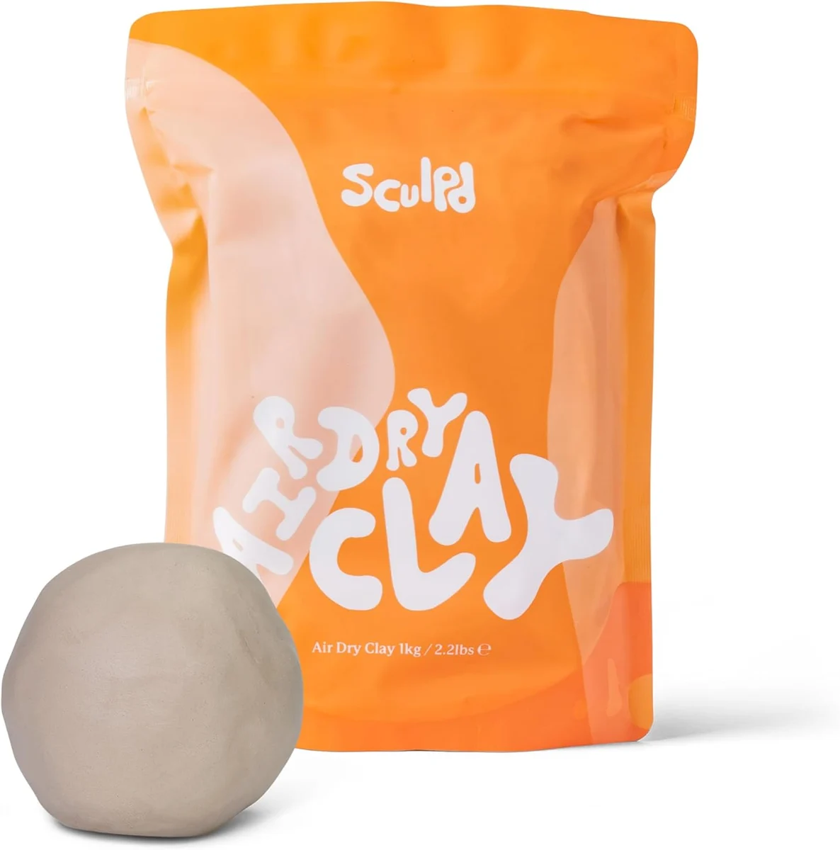 Sculpd Premium Air Dry Clay 1kg, Pottery Clay Bag for Adults, Soft Modelling Clay,… product image on Haggl