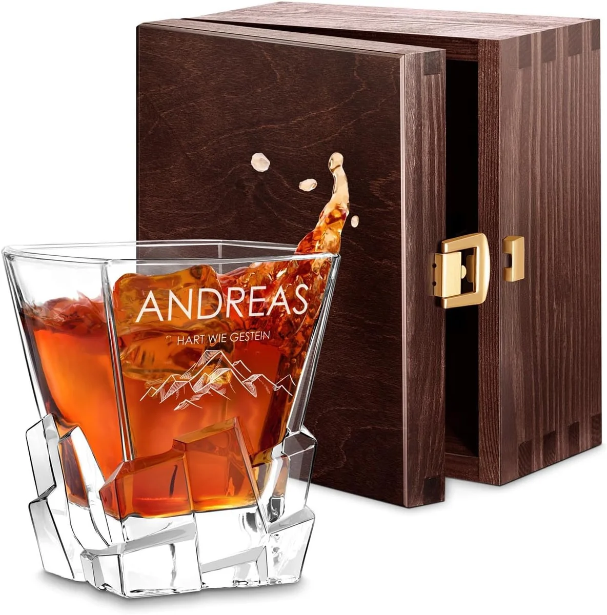 Maverton Whisky Glass with Engraving – Whiskey Glass 250 ml with Name – Birthday Gift for Men… product image on Haggl