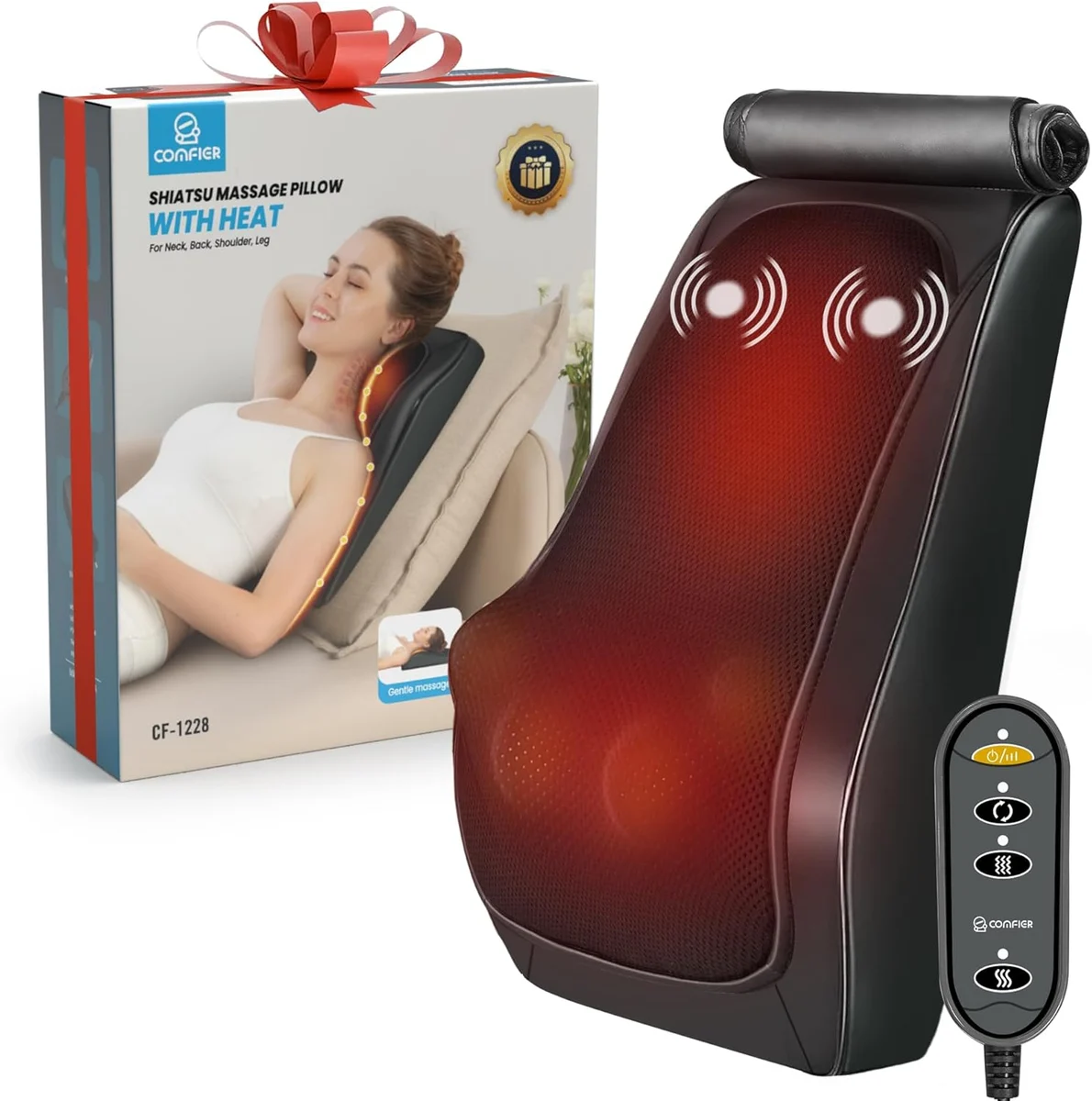 COMFIER Massager, Neck Massager with Heat, Shiatsu Back Massager with 4D Kneading Heads,… product image on Haggl