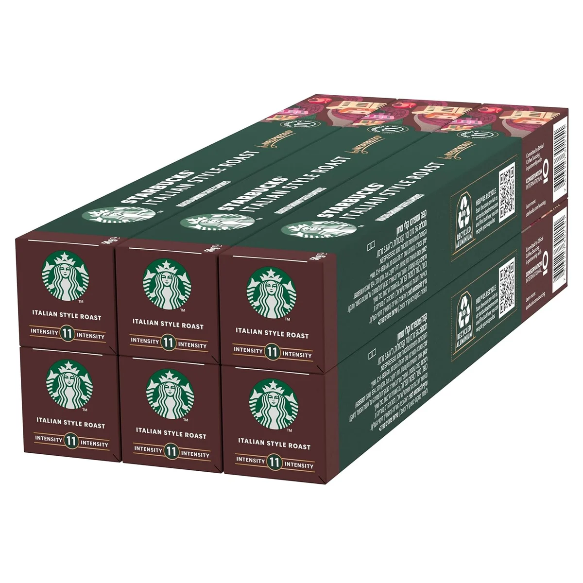 STARBUCKS Italian Style Roast by Nespresso, Dark Roast, Coffee Capsules 6 x 10 (60 Capsules) product image on Haggl