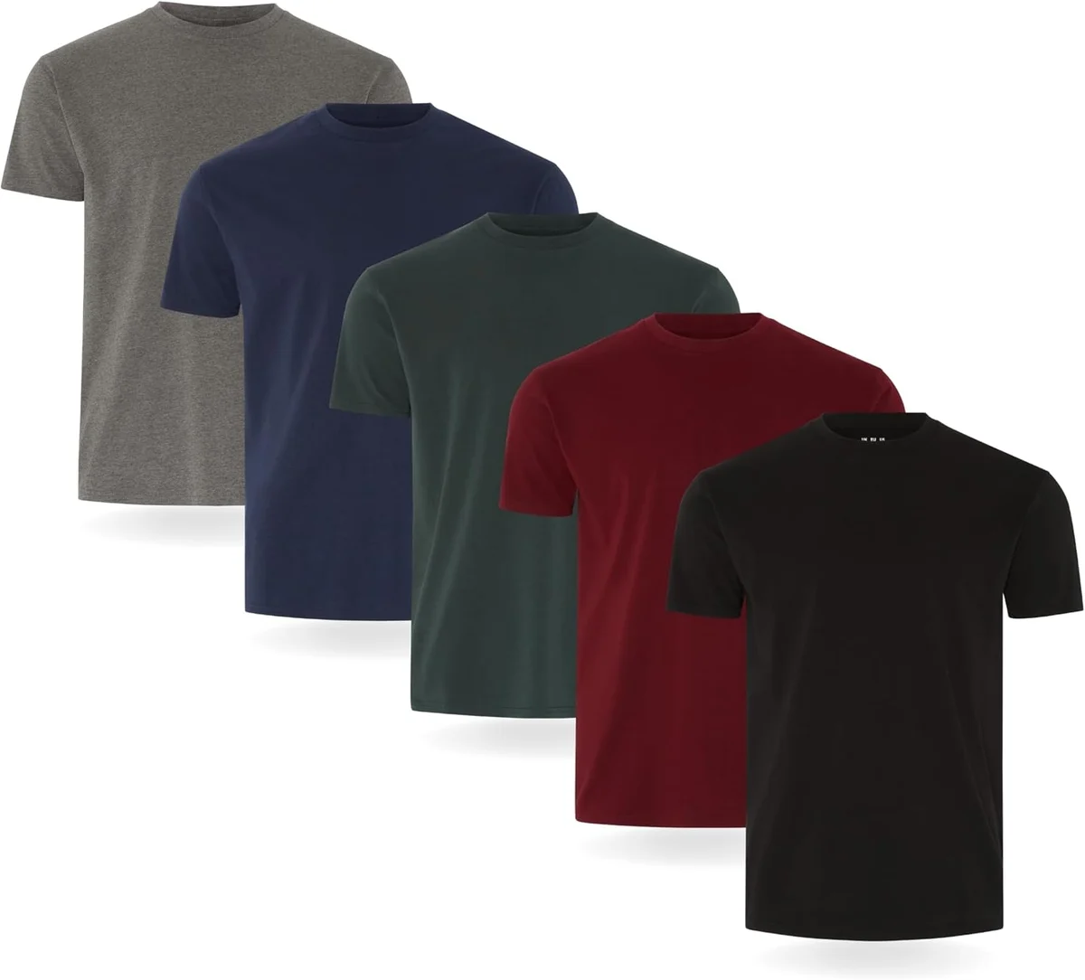 FM London 3/5-Pack Mens T Shirt - Premium Weight T-Shirts for Men with Lightly Fitted Design -… product image on Haggl