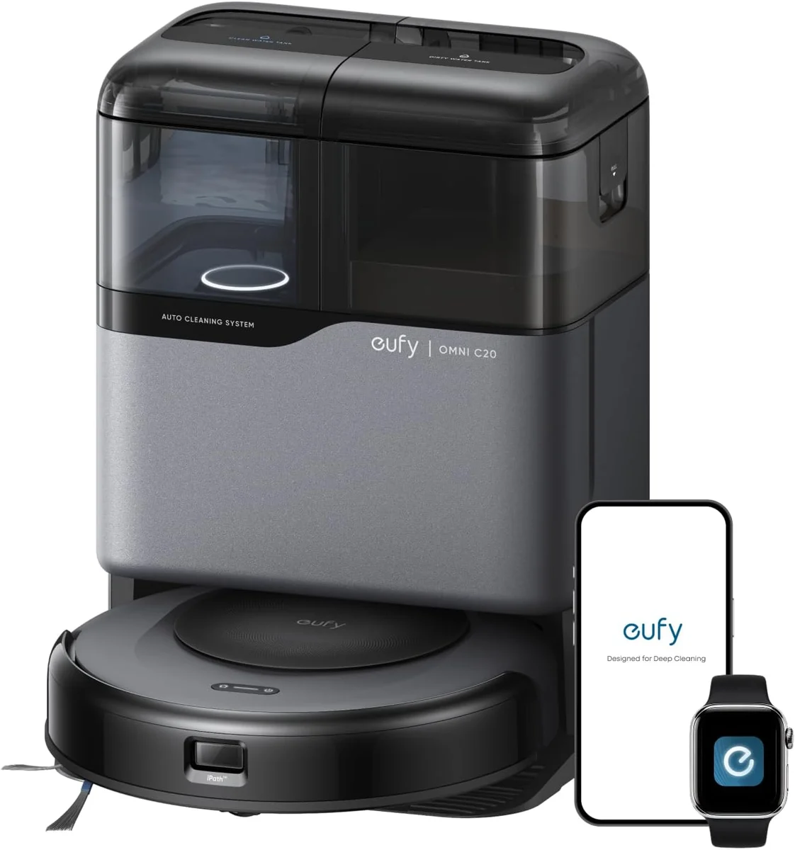 eufy Omni C20, Robot Vacuum Cleaner with Mop, All-in-One Station,7,000 Pa Powerful Suction,… product image on Haggl
