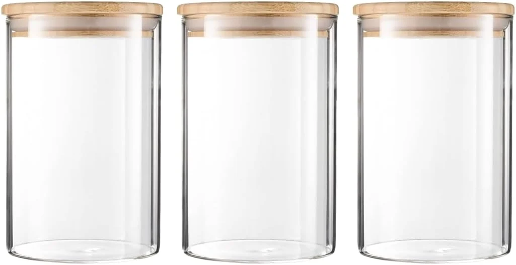 NBBENG Glass Jars with Bamboo Lids, Clear Airtight Food Storage Container Jar with Sealing… product image on Haggl