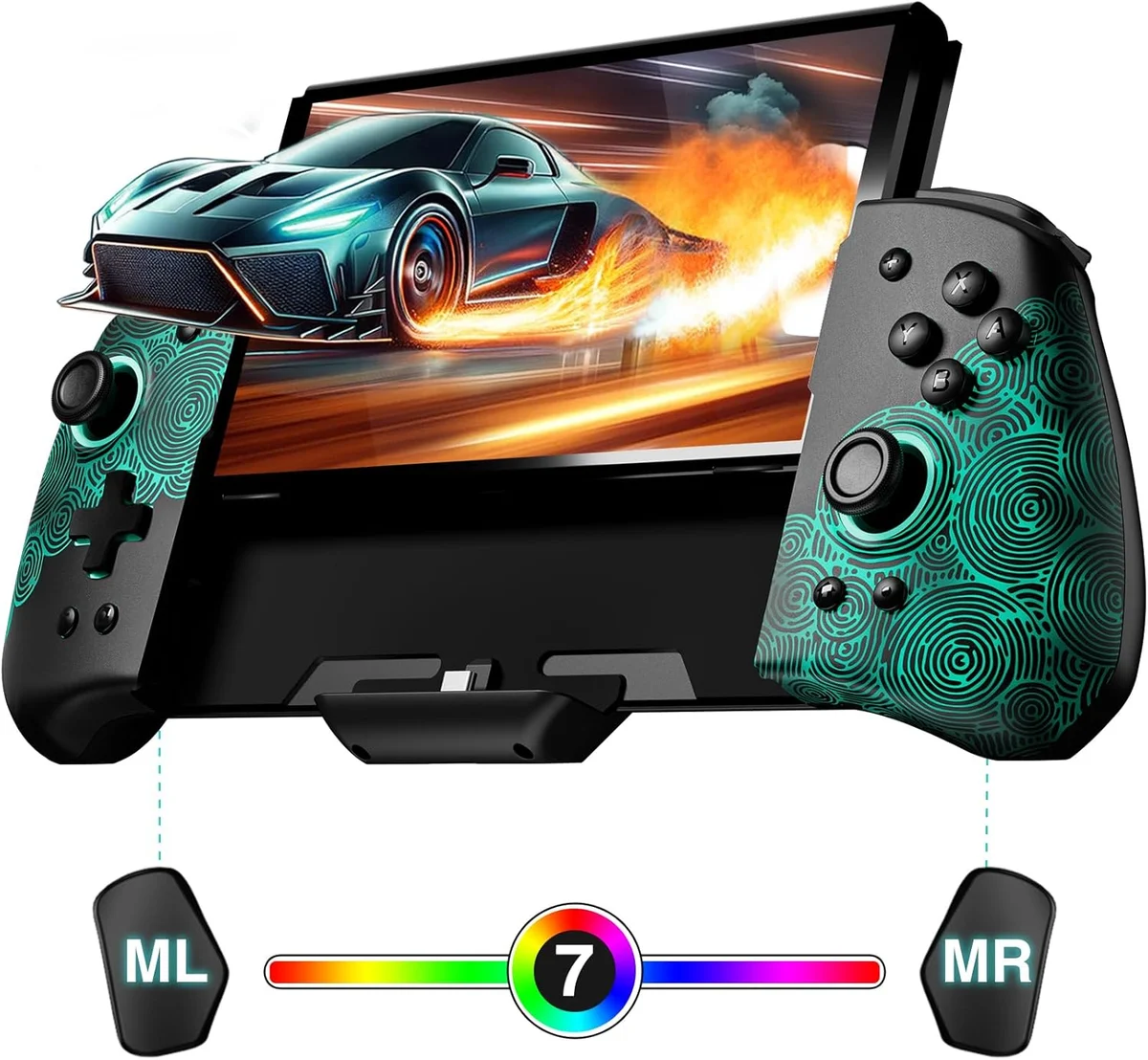 PALPOW Hall Effect Switch Controller for Nintendo Switch/OLED One-Piece JoyPad, Ergonomic… product image on Haggl