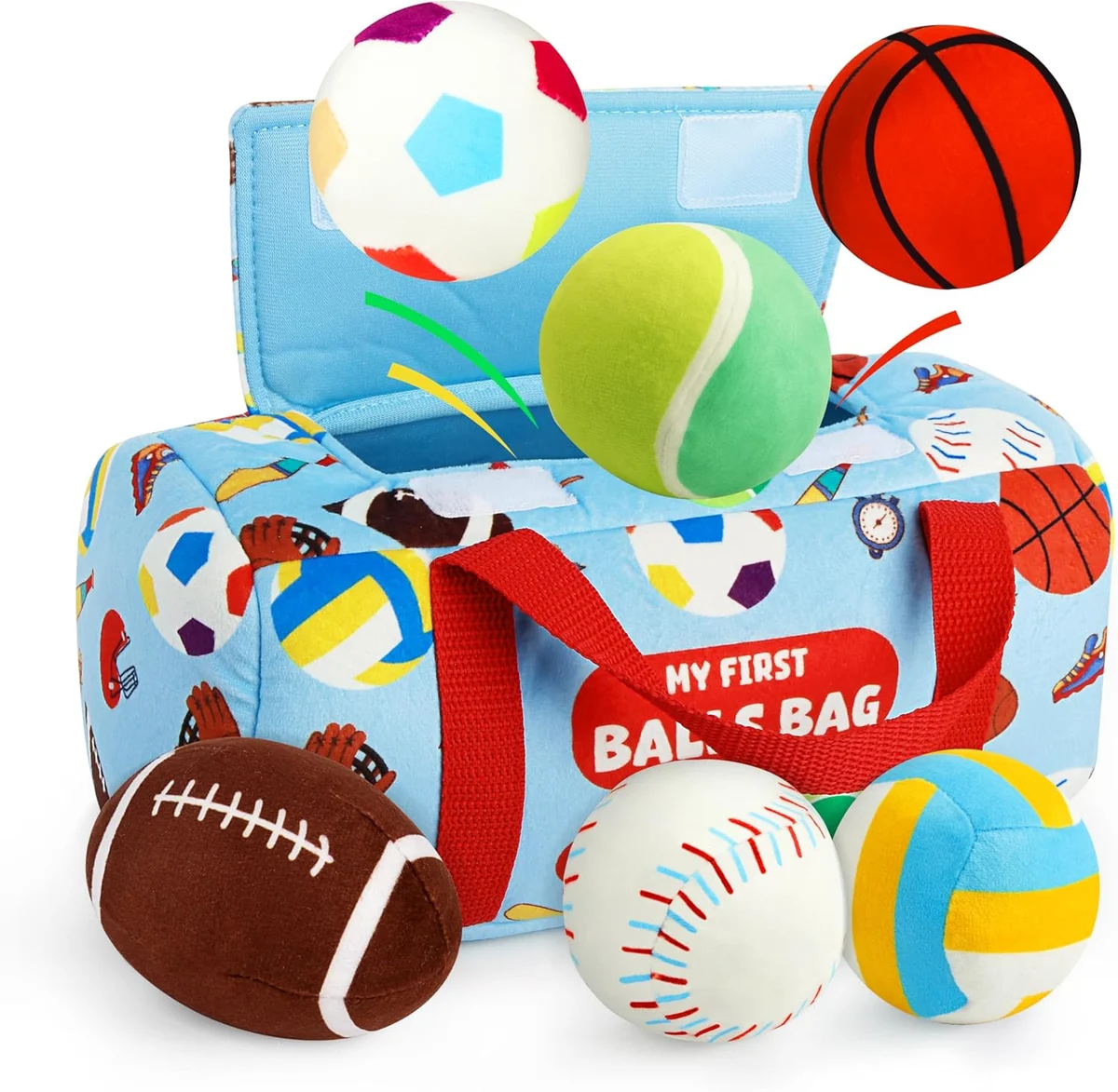Vanmor Sensory Sports Balls for Toddlers, Baby Toys with Travel Bag, Early Learning Toys for… product image on Haggl