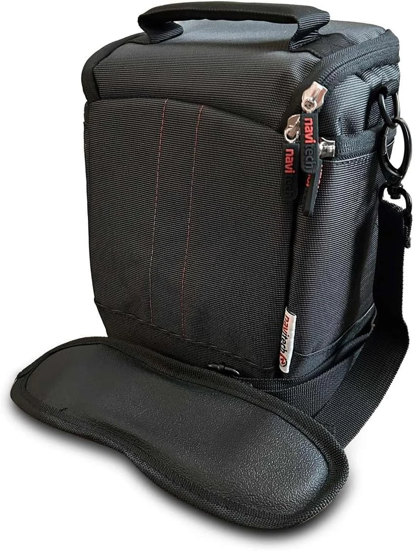 Navitech Black DSLR SLR Camera Bag Compatible with Panasonic LUMIX DC-FZ82DE-K Bridge Camera product image on Haggl