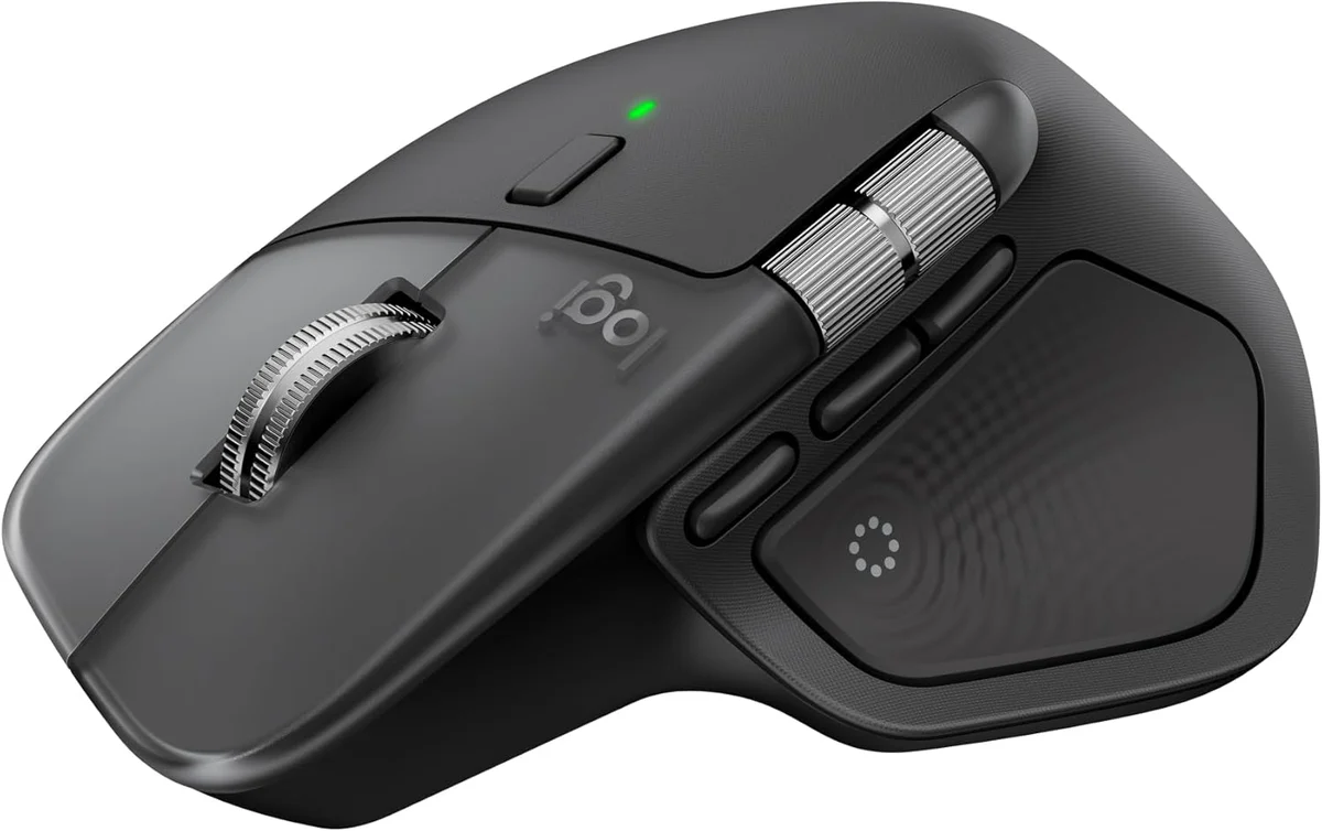 Logitech MX Master 4 for Mac, ergonomische Bluetooth-Maus mit fortschrittlichem haptischem… product image on Haggl