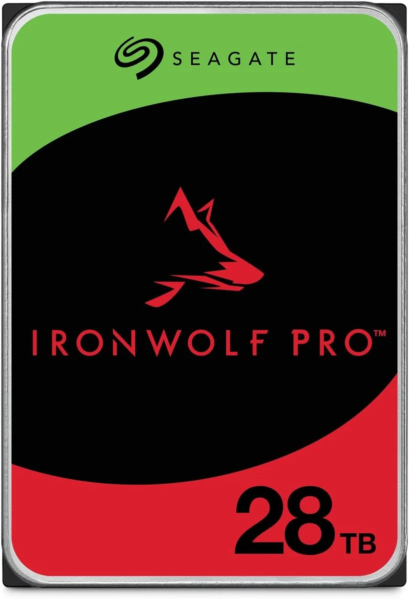 Seagate IronWolf Pro 28TB, NAS internal hard drive, 3.5", 7200 U/Min, CMR, 512 MB Cache, SATA… product image on Haggl