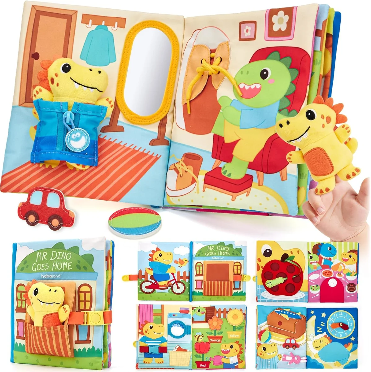 hahaland Dinosaur Busy Book for Toddlers 1+ Year Old, Montessori Quiet Book Sensory Toys,… product image on Haggl