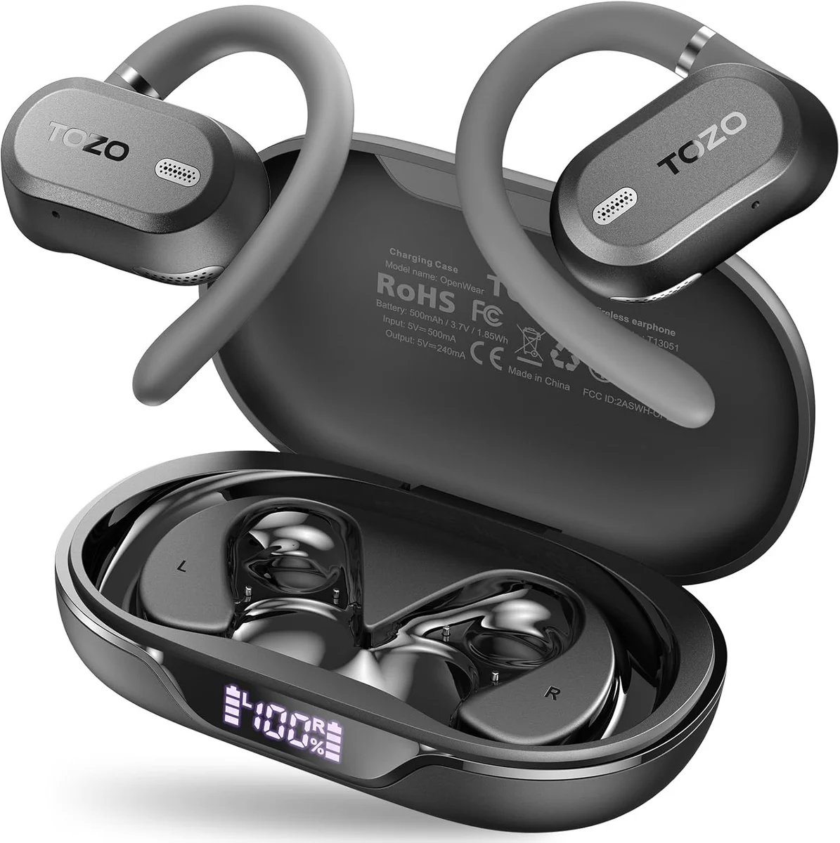 TOZO OpenWear Open-Ear Headphones, AI Translation Earbuds for 164 Languages, Bluetooth 5.4… product image on Haggl