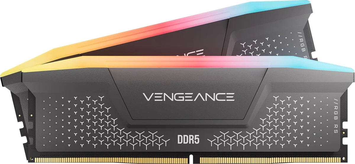 CORSAIR VENGEANCE RGB RS DDR5 RAM 64GB (2x32GB) Up to 6000MHz CL40-50-50-96 1.35V AMD EXPO… product image on Haggl